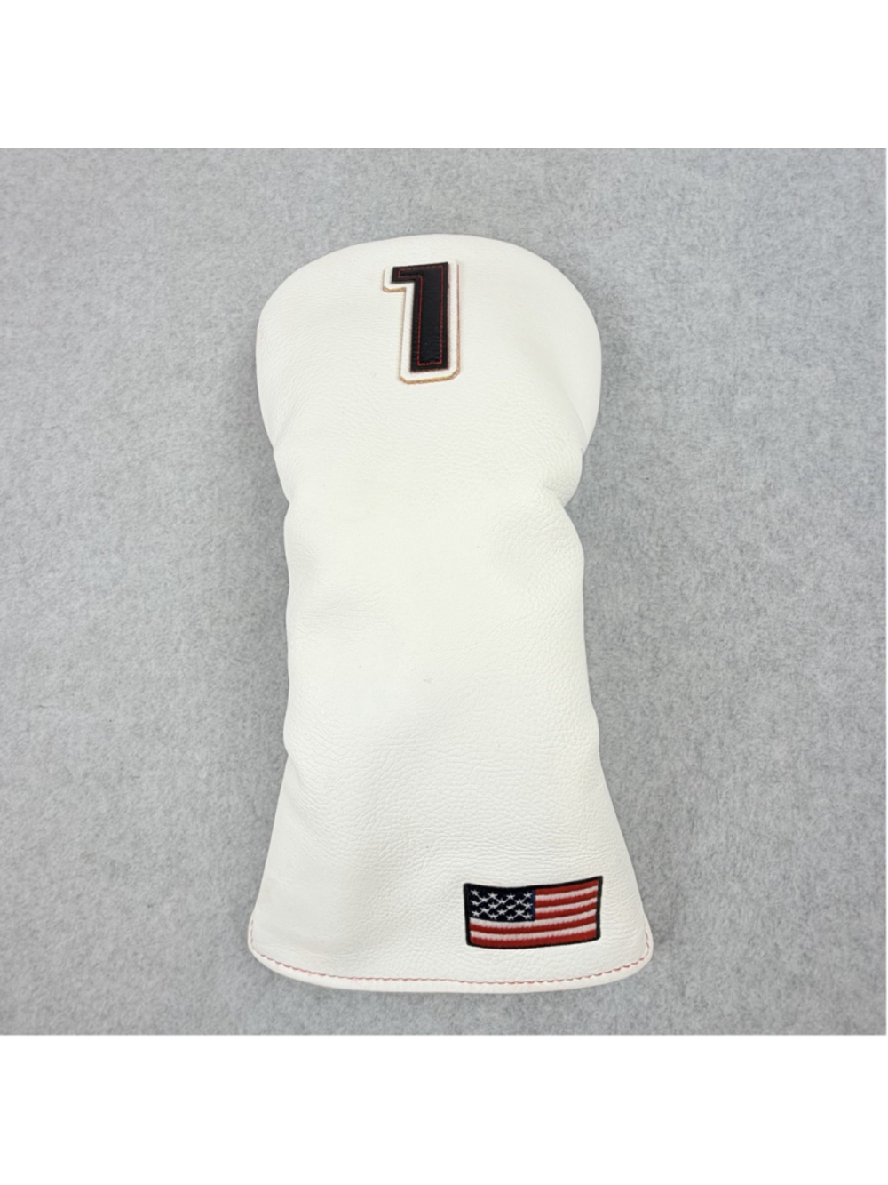 Caesar Sport Driver Headcover White Leather USA Flag Golf Club Cover #1